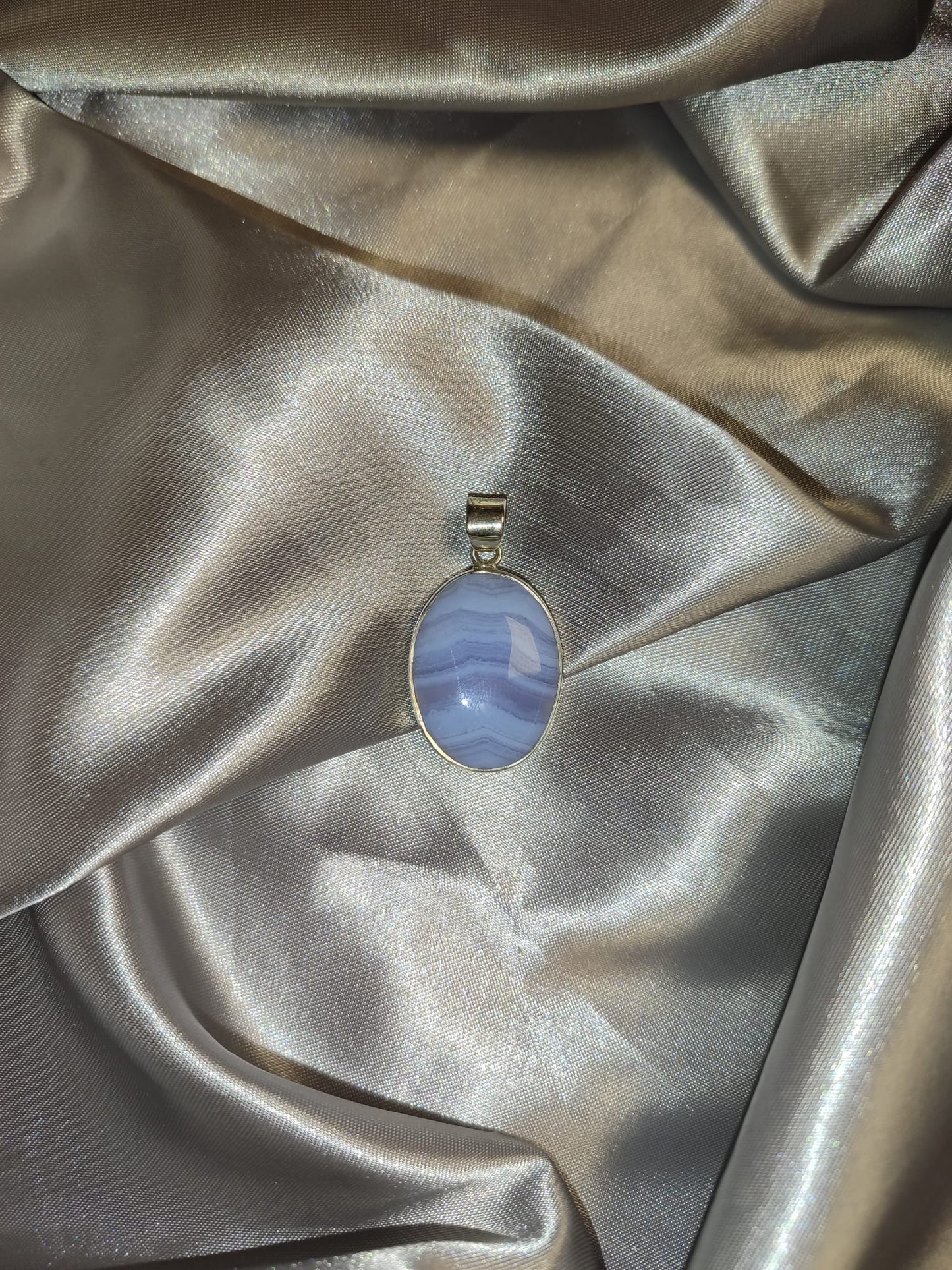 Blue Lace Agate Pendant 01
