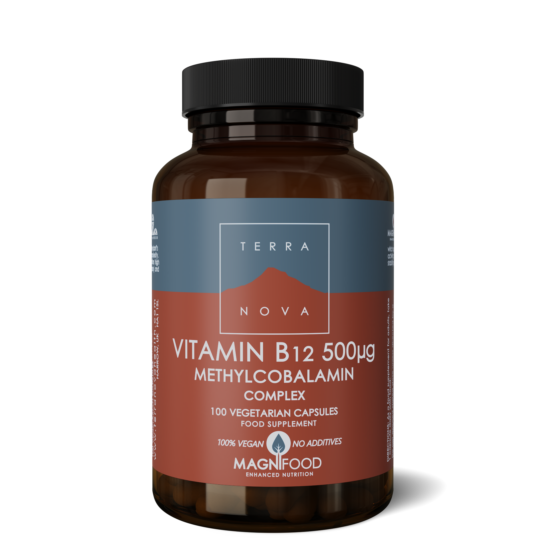 Terra Nova Vitamin B12 500ug (Methylcobalamin) 100 Capsules