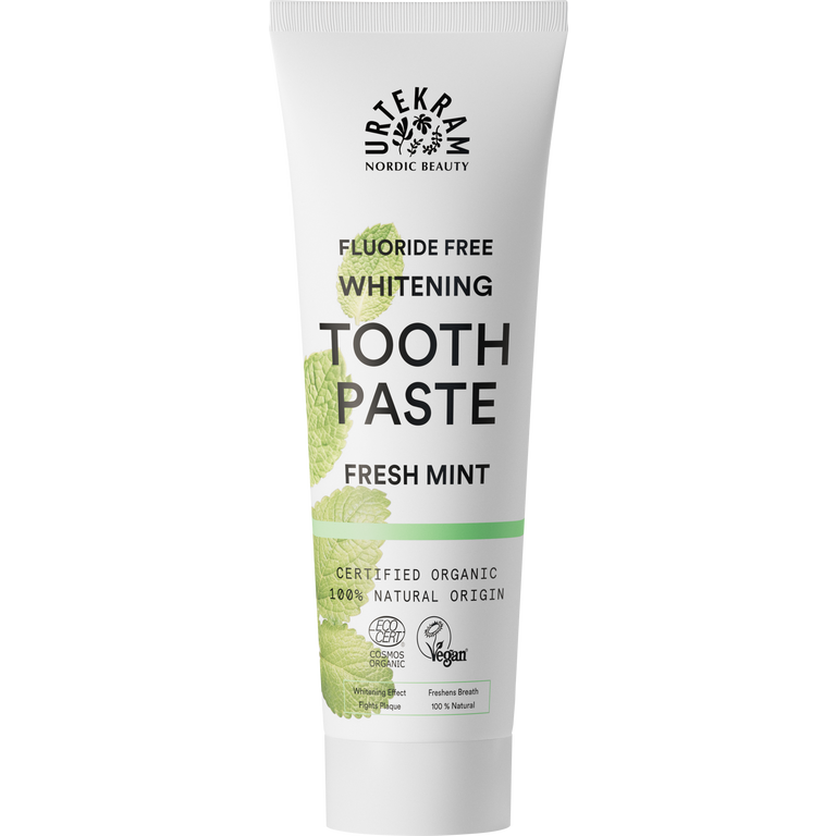 Urtekram Fluoride Free Whitening Toothpaste Fresh Mint