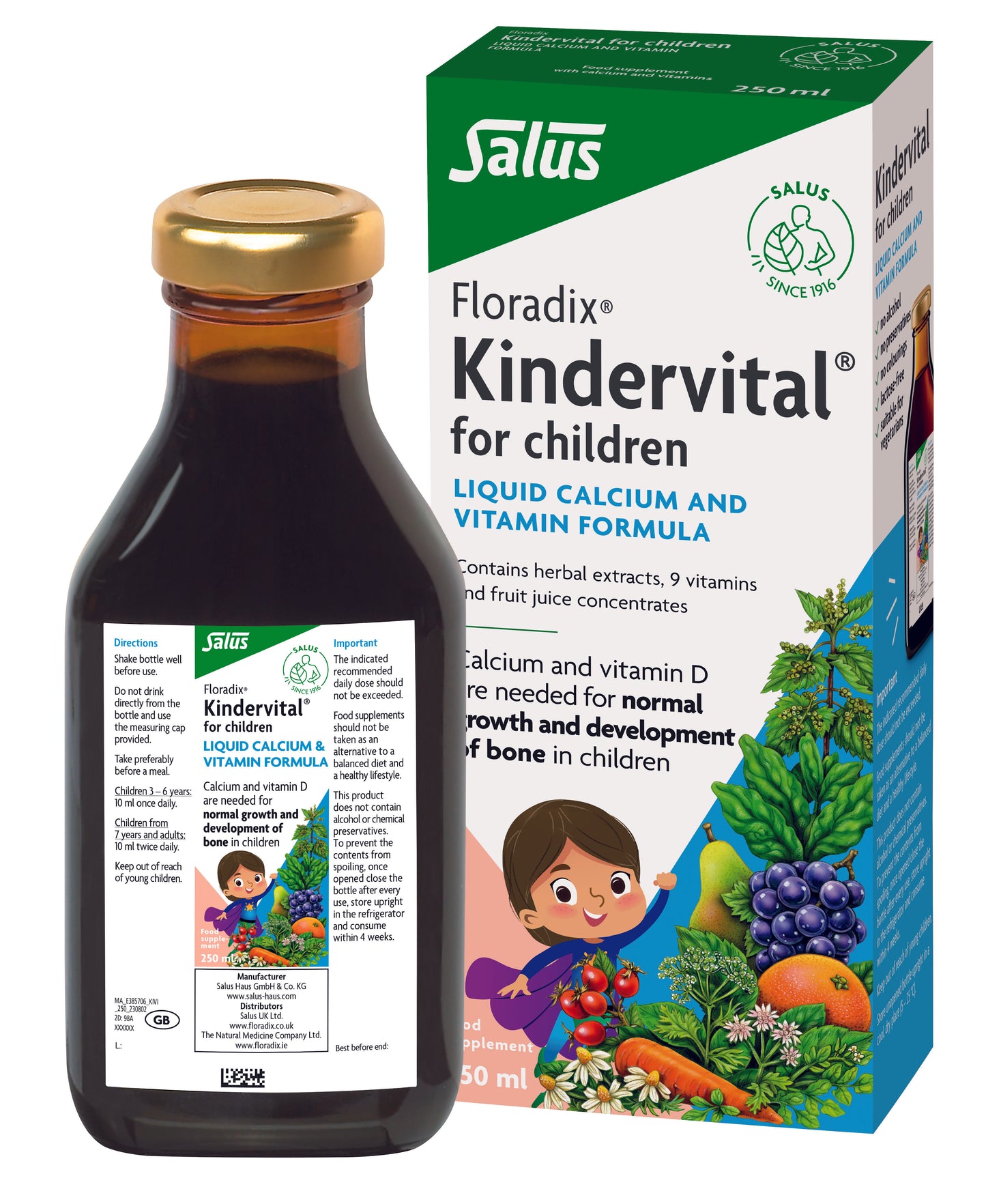 Salus Floradix Kindervital Liquid Formula 250ml