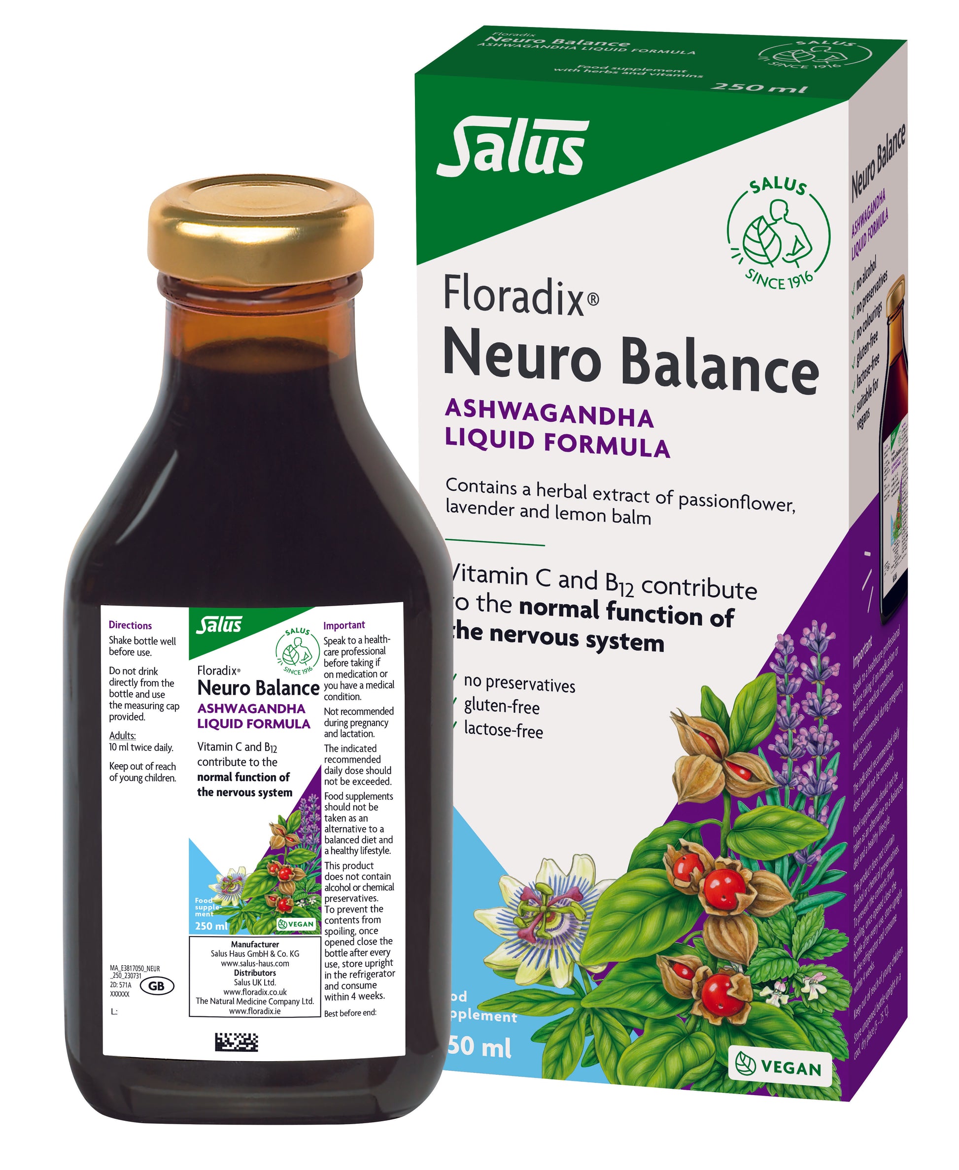 Salus Floradix Neuro Balance Liquid Formula 250ml