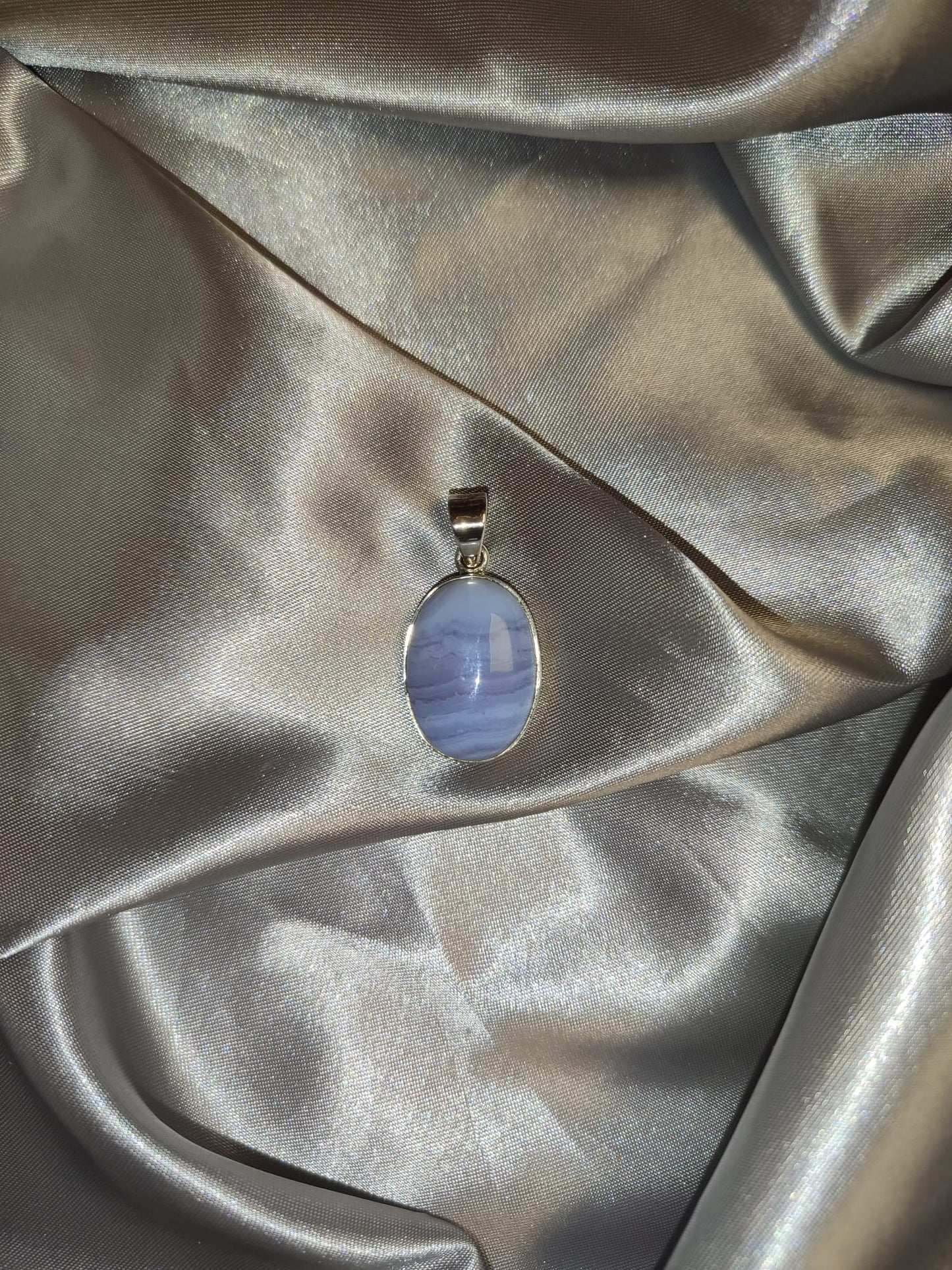 Blue Lace Agate Pendant 02