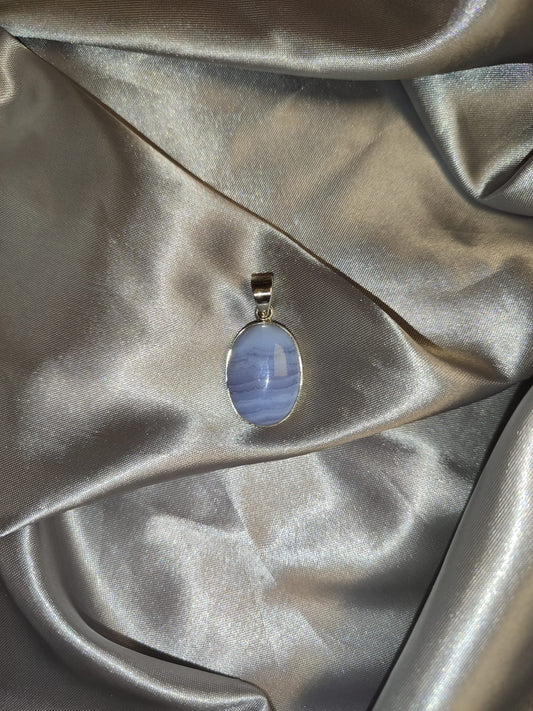 Blue Lace Agate Pendant 02