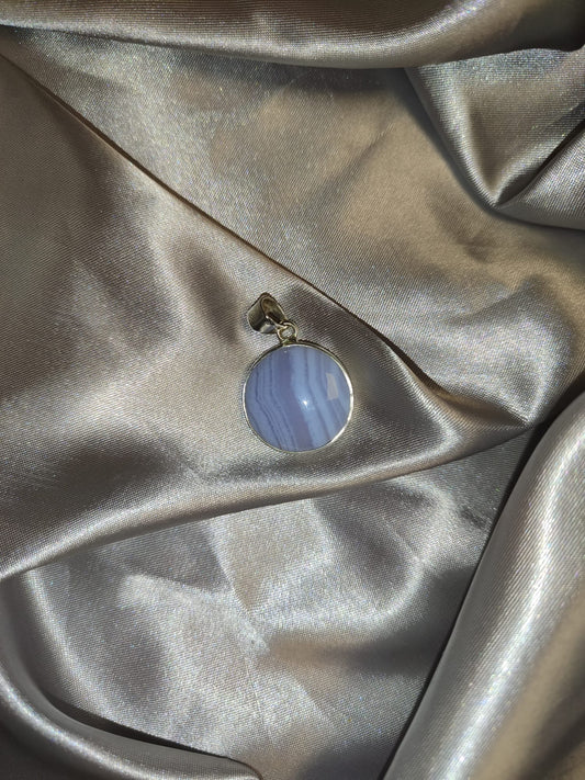 Blue Lace Agate Pendant 03