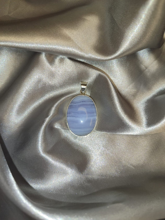 Blue Lace Agate Pendant 04