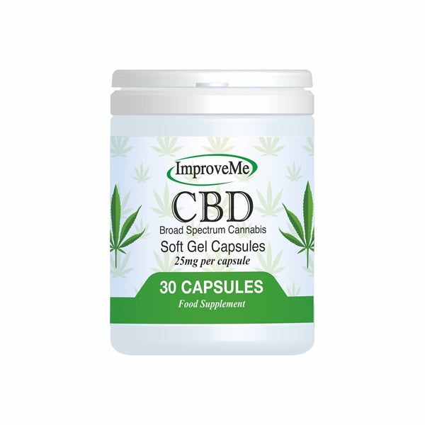 Improve Me CBD Soft Gel 30 Capsules (25mg of CBD per capsule)