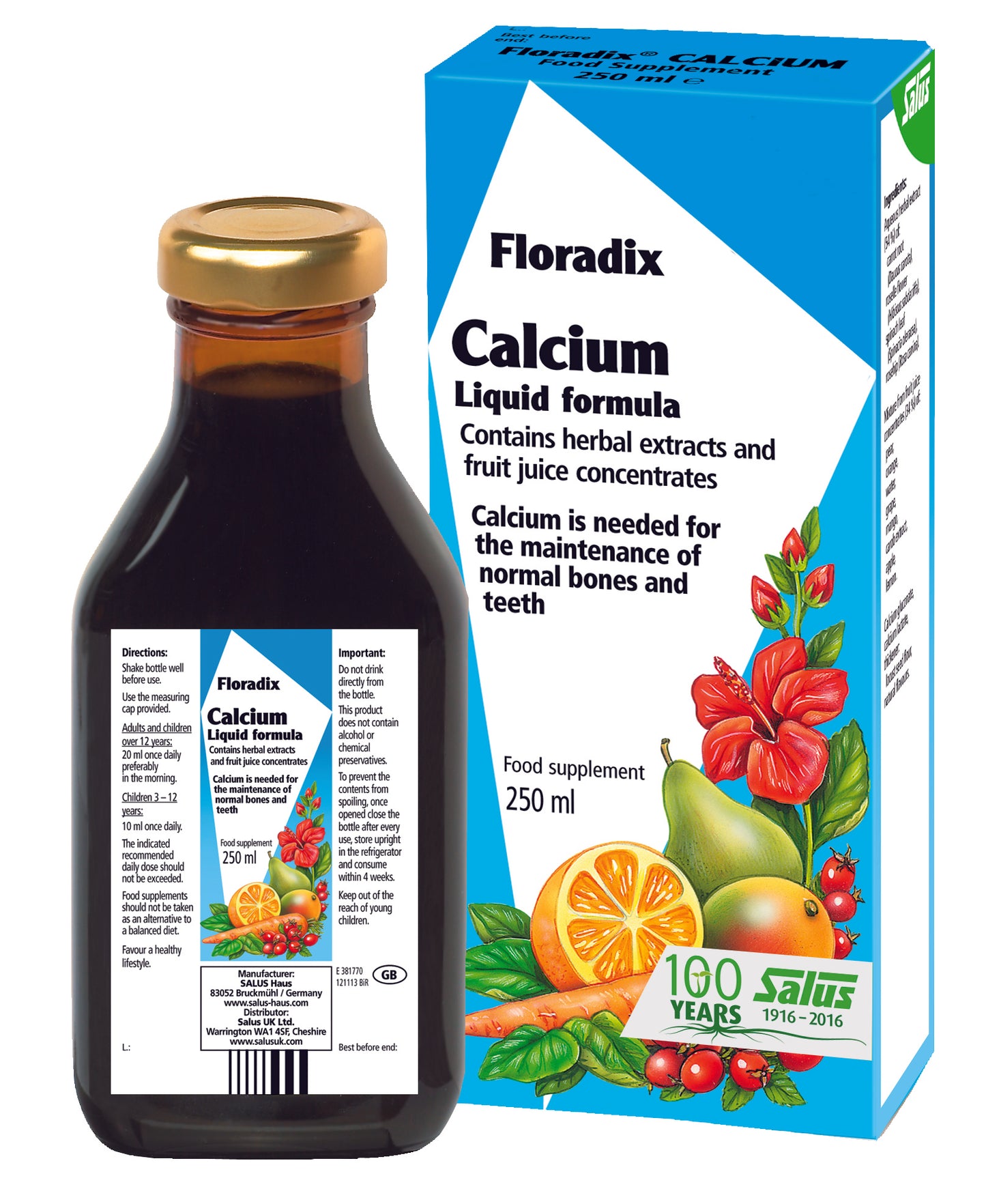 Salus Floradix Calcium Liquid Formula 250ml