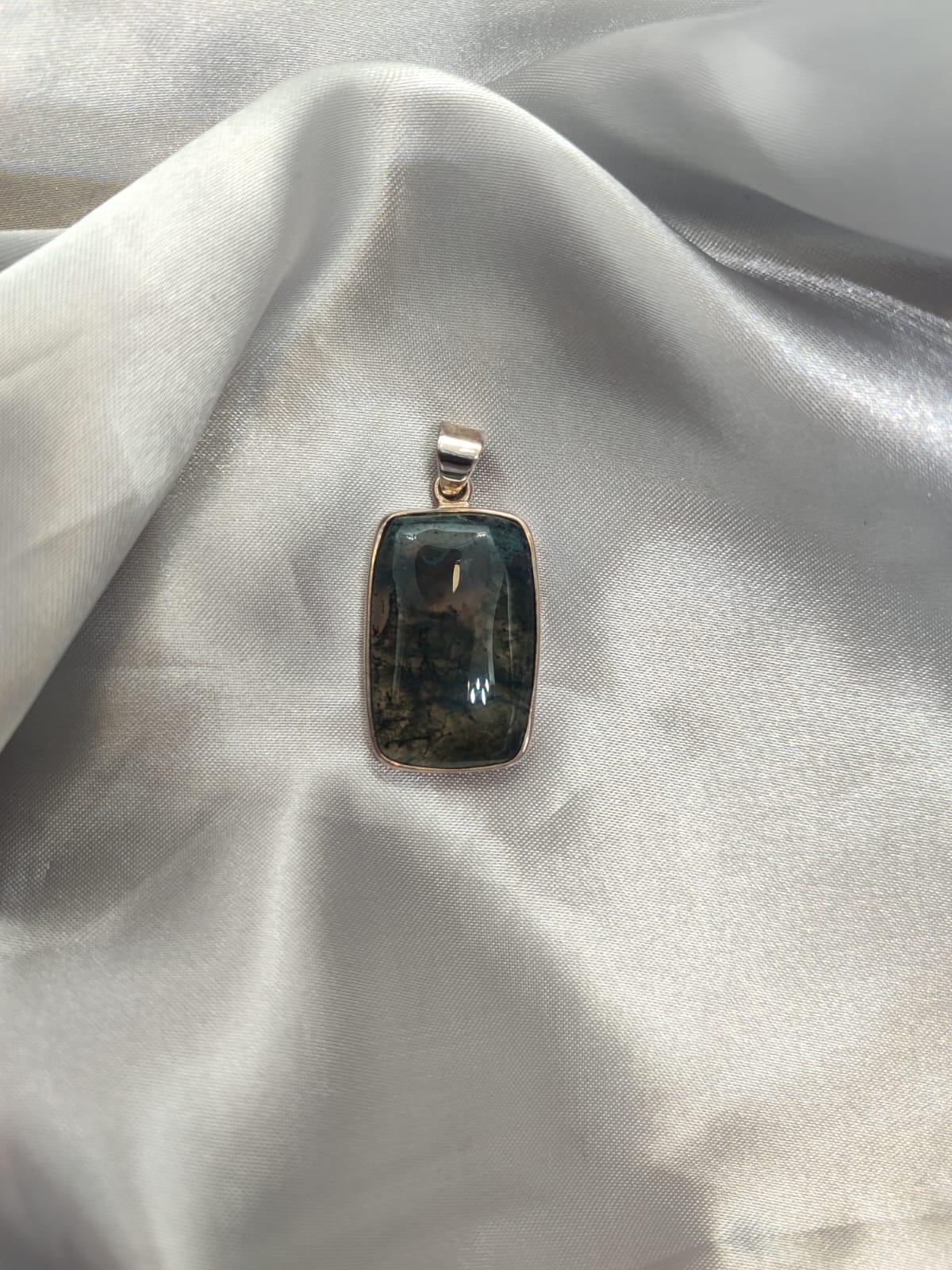 Green Moss Agate Pendant 05