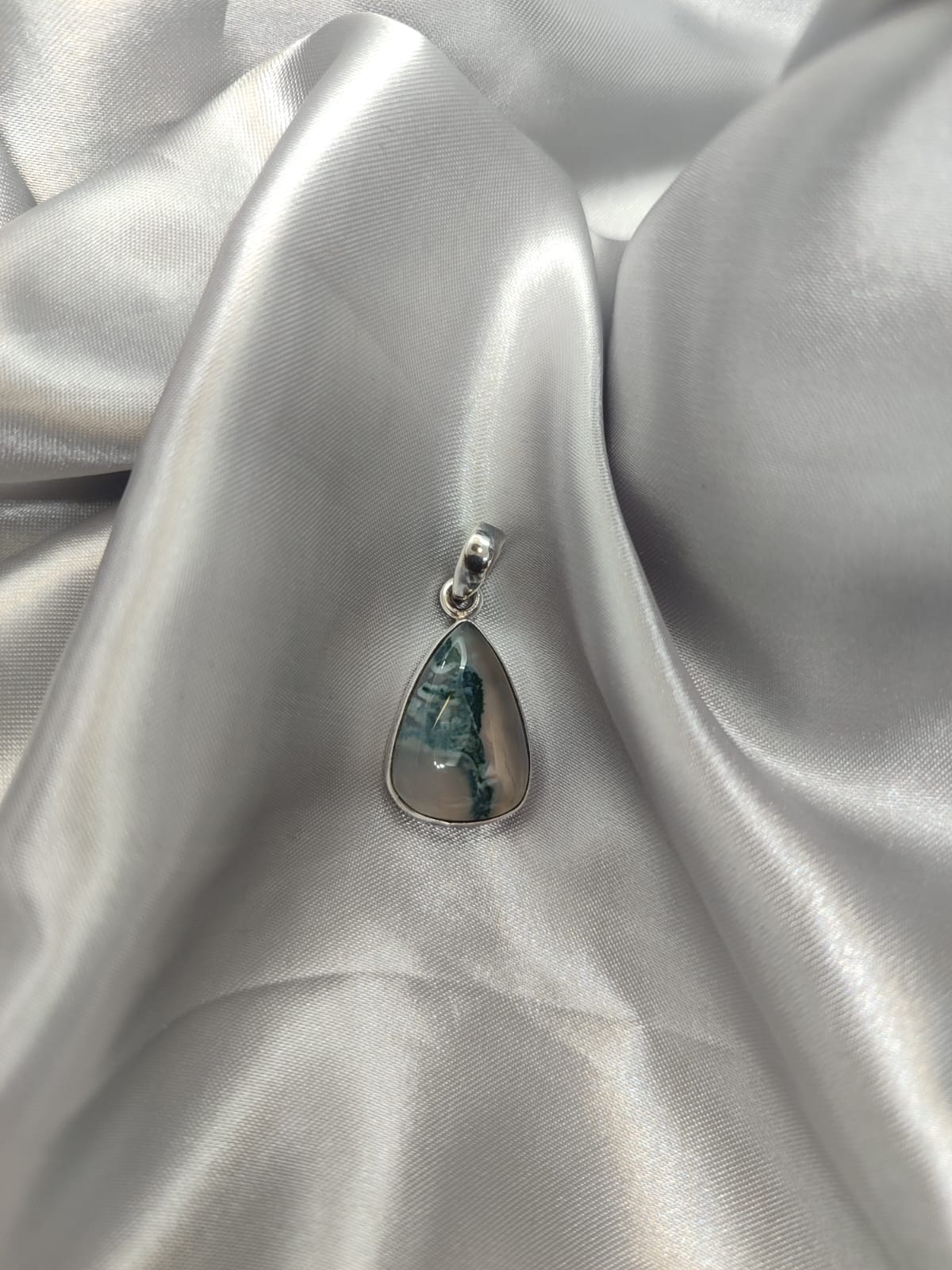 Green Moss Agate Pendant 07
