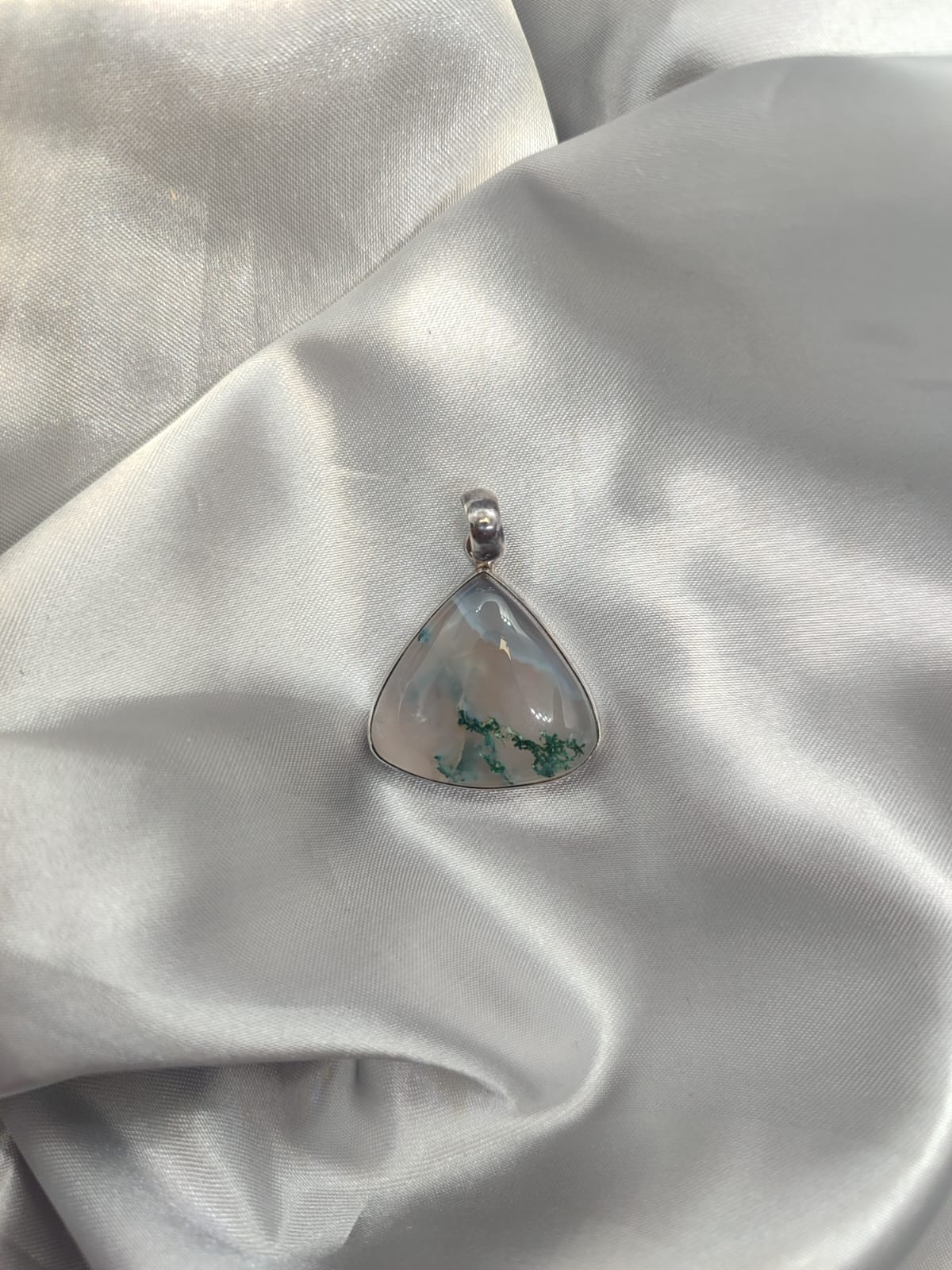 Green Moss Agate Pendant 01
