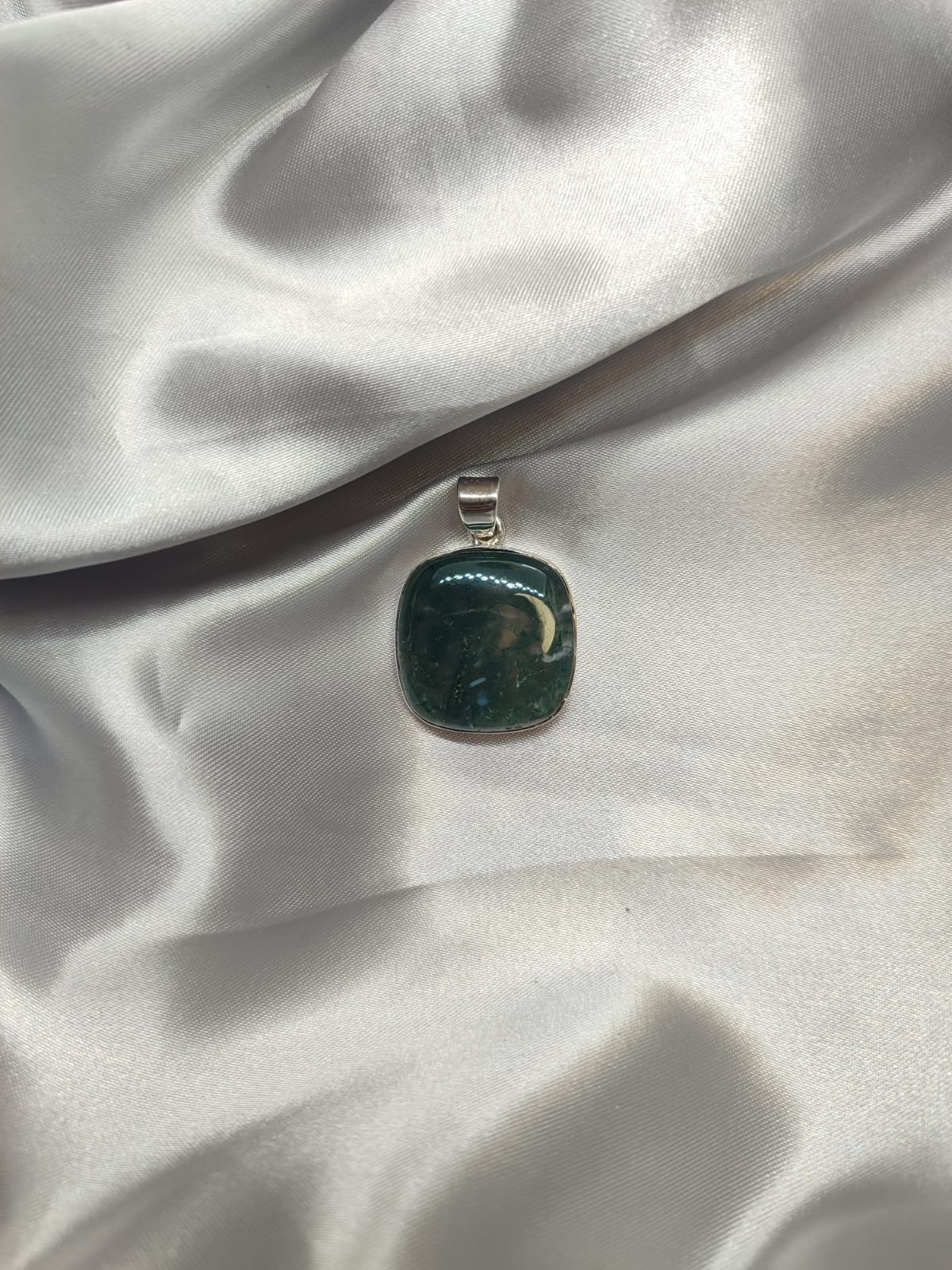 Green Moss Agate Pendant 02