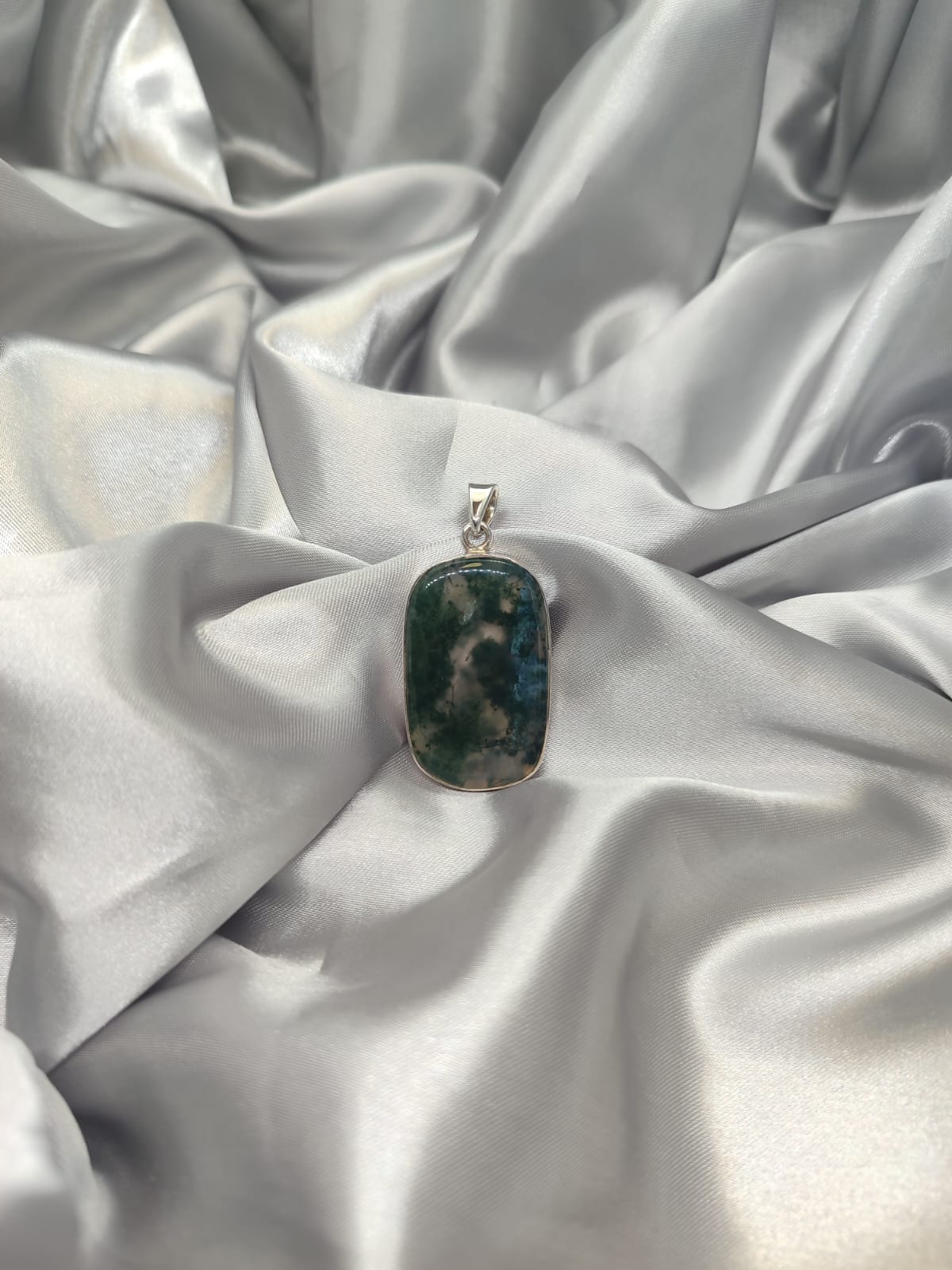 Green Moss Agate Pendant 03