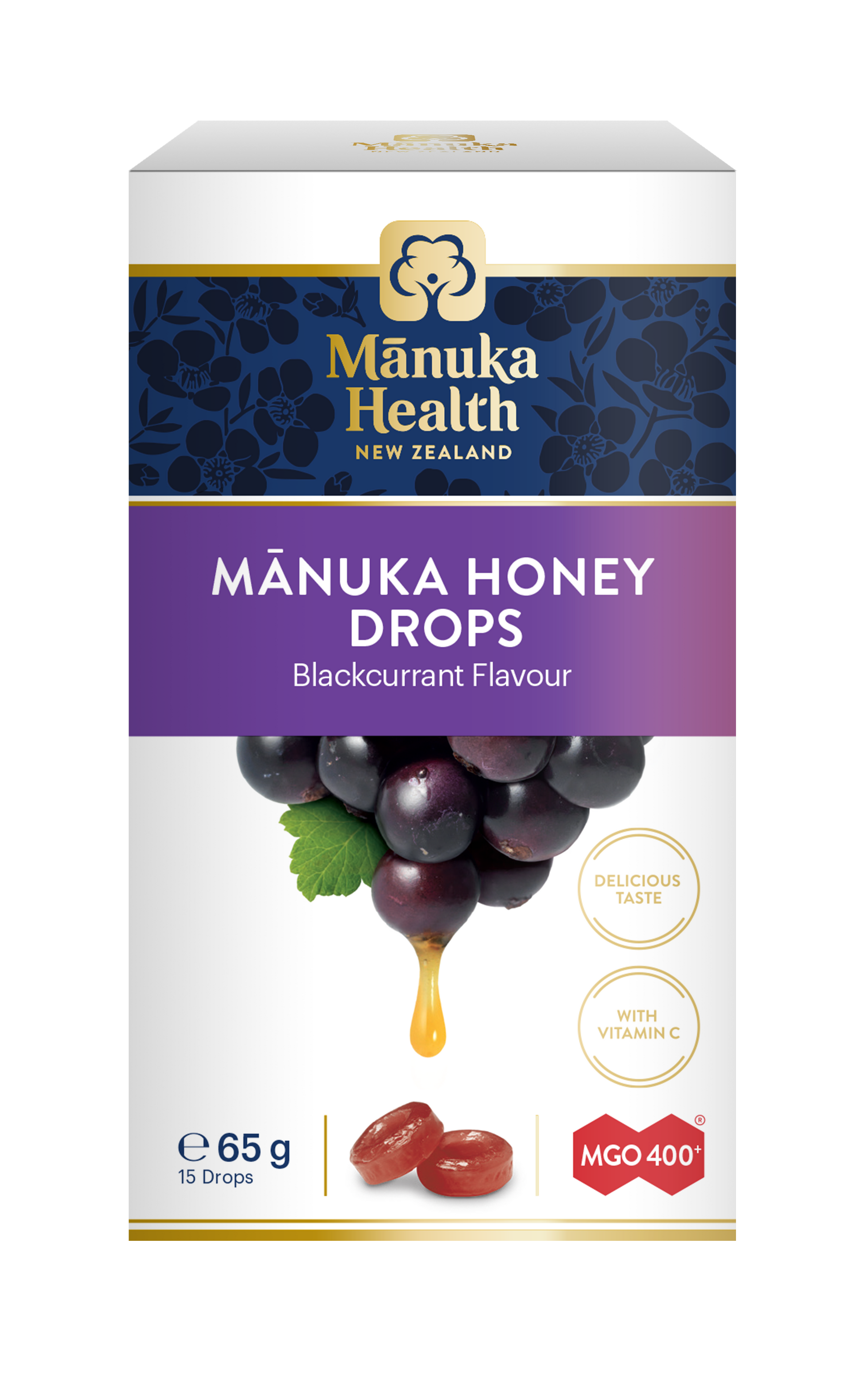 Manuka Honey Drops with Blackcurrant 4.3g 15s