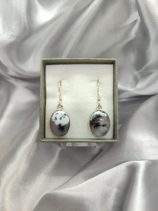 Merlinite Oval Earrings