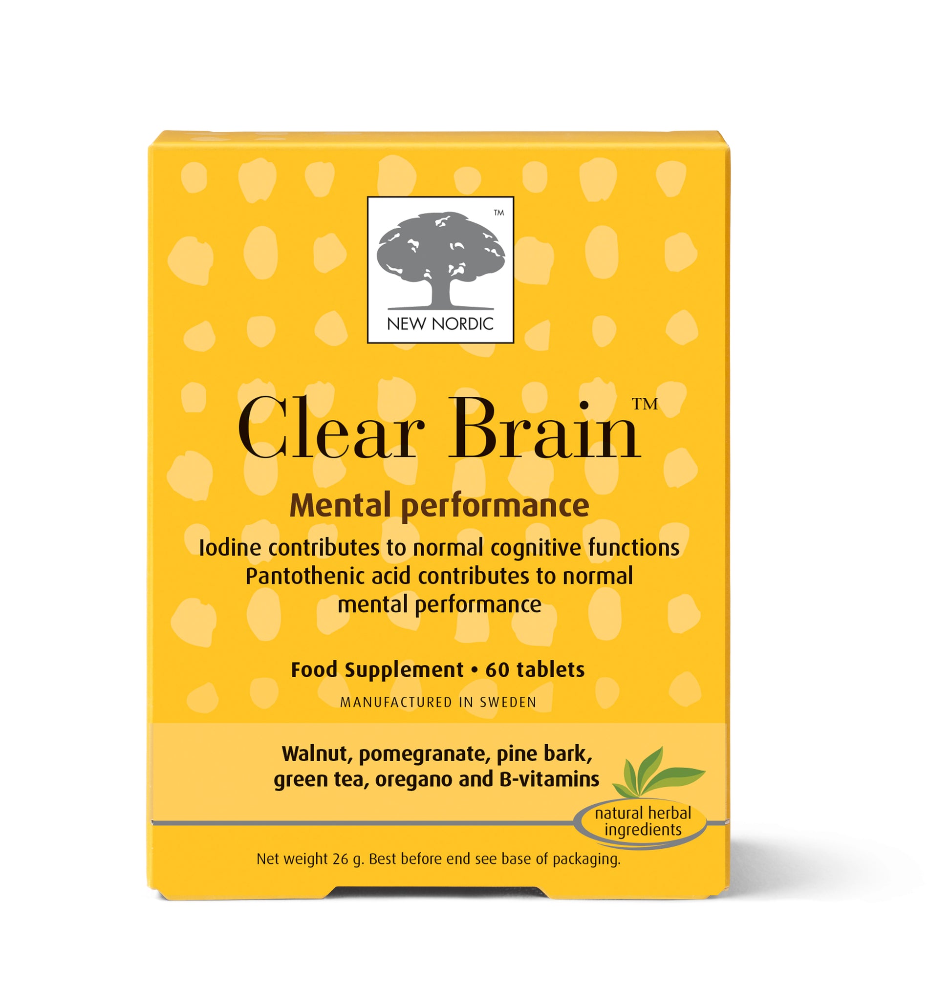 New Nordic Clear Brain 60 Tablets