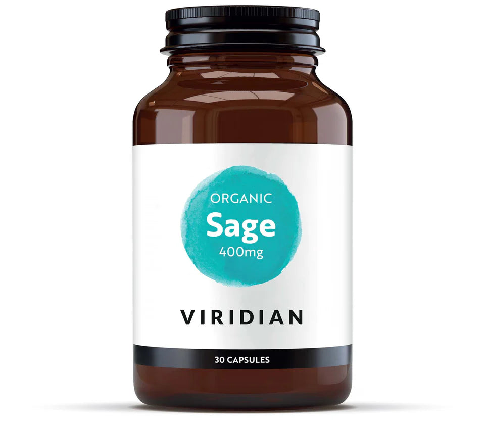 Viridian Organic Sage 400mg (30 Vegetable Capsules)