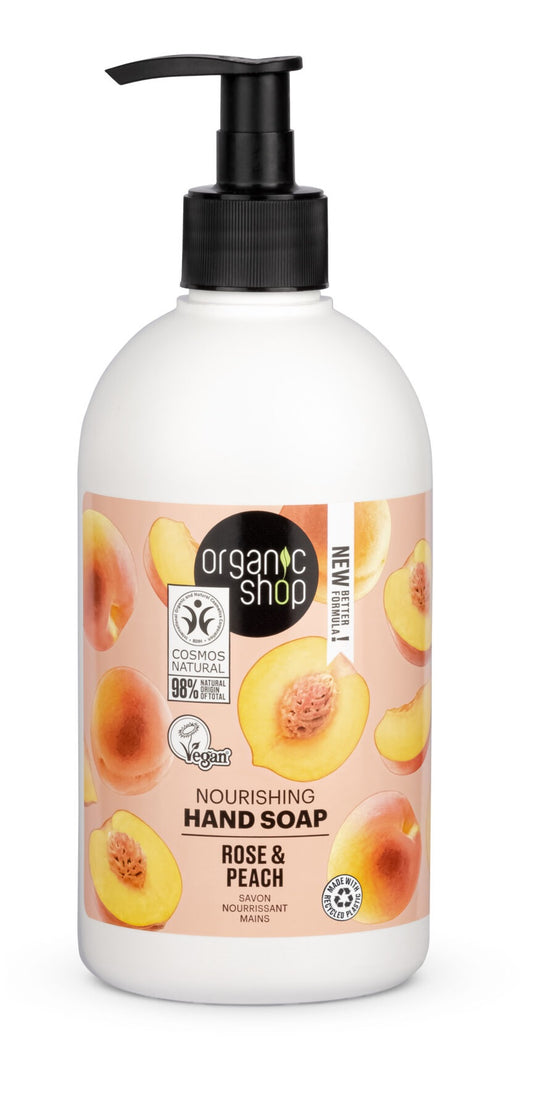 Organic Shop Nourishing Hand Soap Rose Peach