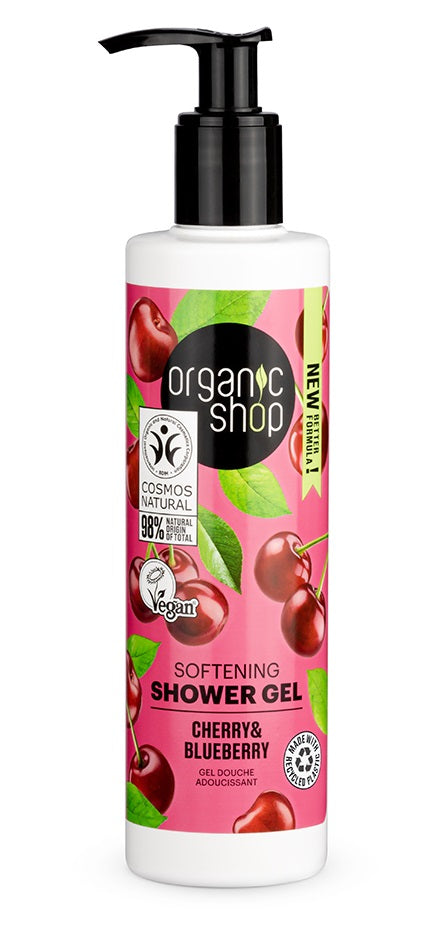 Organic Shop Softening Shower Gel Cherry & Blueberry