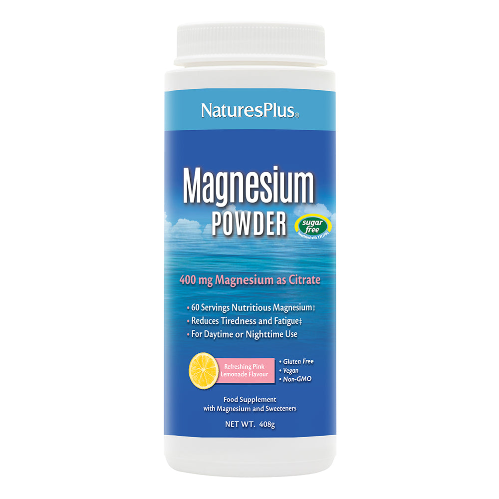 Natures Plus Magnesium Powder 540g Pink Lemonade