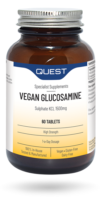 Quest Vegan Glucosamine Sulphate KCL 1500mg (60 Tablets)