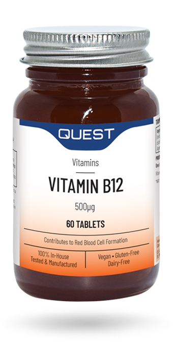 Quest Vitamin B12 500mcg Extra Fill (60+30 Tablets)