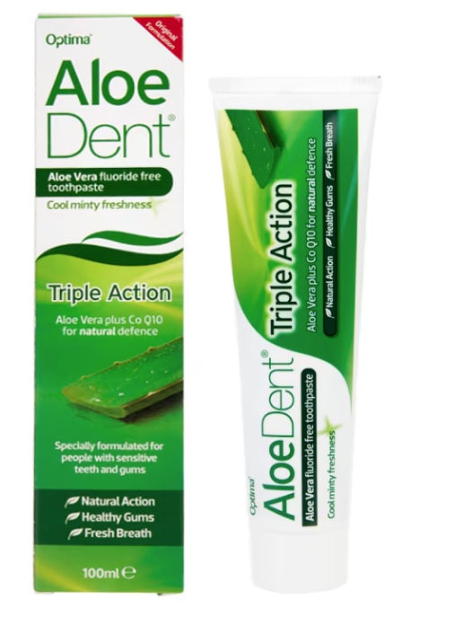 Aloe Dent Toothpaste Triple Action Fluoride Free