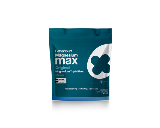 BetterYou Magnesium Max Original Magnesium Triple Blend Powder Drink Mix 120g