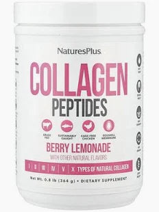 Natures Plus Collagen Peptides Powder with Vitamin C - Berry Lemonade