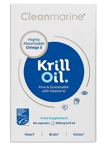 Cleanmarine KRILL Oil 590mg 60 Capsules