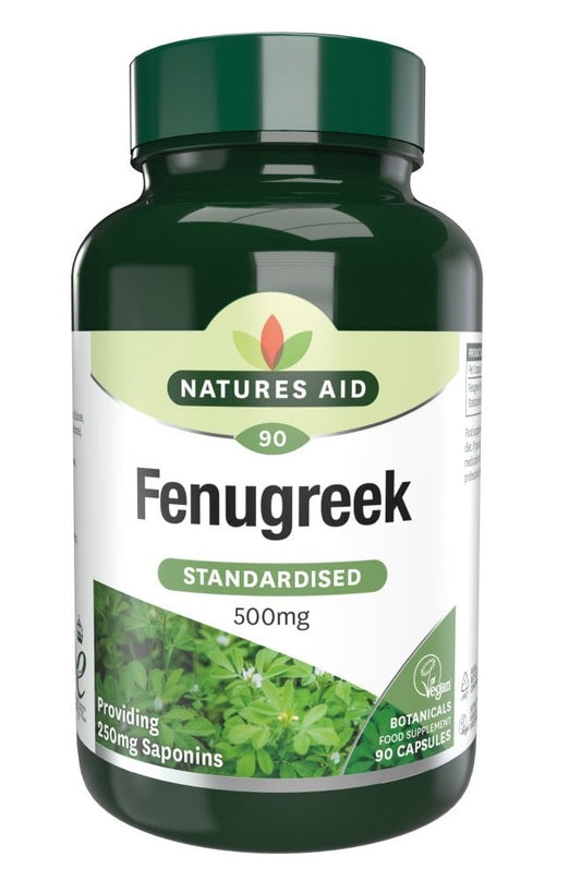 Nature's Aid Fenugreek delivers 250 mg of saponins per serving. Many of the health benefits of fenugreek are believed to be attributed to the presence of the steroidal saponins, namely Diosgenin, Yamogenin, Tigogenin, and Neotigogenin. This adaptable herb is frequently used in cooking and has long been a staple in the creation of pickles, pastes, and curry powders. The dried leaves taste very bitter and have a pungent scent. These convenient cellulose capsules are totally vegan-friendly, easy to swallow, an