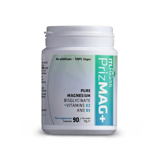 PrizMag Magnesium Bisglycinate Plus Vitamin D & K (90 Capsules)