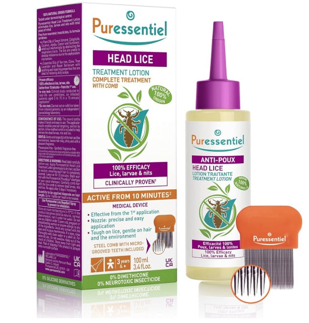 Puressentiel Anti-Lice Treatment Shampoo & Steel Comb